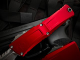 Microtech Combat Troodon Interceptor Red Aluminum Body w/ M390MK Stonewashed Plain Edge Blade (3.8") 1217-10RDS