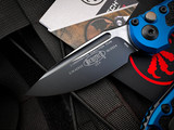 Microtech Gen III LUDT S/E Auto Folder Blue Aluminum Body w/ M390MK Black Plain Edge Blade (3.5") 1135-1BL