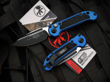 Microtech Gen III LUDT S/E Auto Folder Blue Aluminum Body w/ M390MK Black Plain Edge Blade (3.5") 1135-1BL
