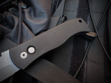 MARKED DISPLAY MODEL Pro-Tech Emerson CQC7 Auto Folder Black Aluminum Body w/ Blasted Hardware and Chisel Grind Tanto Blade (3.25”) E7T01