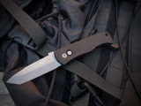 MARKED DISPLAY MODEL Pro-Tech Emerson CQC7 Auto Folder Black Aluminum Body w/ Blasted Hardware and Chisel Grind Tanto Blade (3.25”) E7T01