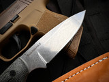Bradford Knives Guardian3.2 Fixed Blade 3D Black Micarta Scales w/ M390 Stonewashed Sabre Grind Blade (3.5") 3.2S-101-M390
