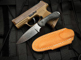 Bradford Knives Guardian3.2 Fixed Blade 3D Black Micarta Scales w/ M390 Stonewashed Sabre Grind Blade (3.5") 3.2S-101-M390