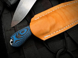 Bradford Knives Guardian3.2 Fixed Blade 3D Microtextured Black and Blue G10 Scales w/ M390 Stonewashed Sabre Grind Blade (3.5") 3.2S-113-M390