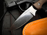 Bradford Knives Guardian3.2 Fixed Blade 3D Natural Burlap Micarta Scales w/ M390 Stonewashed Sabre Grind Blade (3.5") 3.2S-134-M390