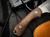 Bradford Knives Guardian3.2 Fixed Blade 3D Natural Burlap Micarta Scales w/ M390 Stonewashed Sabre Grind Blade (3.5") 3.2S-134-M390