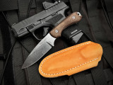 Bradford Knives Guardian3.2 Fixed Blade 3D Natural Burlap Micarta Scales w/ M390 Stonewashed Sabre Grind Blade (3.5") 3.2S-134-M390
