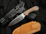Bradford Knives Guardian3.2 Fixed Blade 3D Natural Micarta Scales w/ M390 Stonewashed Sabre Grind Blade (3.5") 3.2S-104-M390