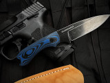 Bradford Knives Guardian3.2 Fixed Blade 3D Microtextured Black and Blue G-10 Scales w/ M390 Nimbus Finish Nimbus Grind Blade (3.5") 3.2S-113N-M390