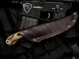 Bradford Knives Guardian4.2 Fixed Blade 3D G-Wood G10 Scales w/ CPM-Magnacut Stonewashed Sabre Grind Blade (4.825") 4.2S-115-MC
