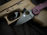 Spyderco Dragonfly 2 Folder Sprint Run Burgundy FRN Lightweight Body w/ PD#1 Black Plain Edge Blade (2.28") C28BGBKP2
