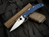 Spyderco Native Chief Folder Cobalt Blue G10 Body w/ SPY27 Satin Plain Edge Blade (4.02") C244GPCBL