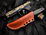 Toor Knives Field 2.0 Campfire Fixed Blade Forest Green Canvas Micarta Handle w/ CPM-154 Black Plain Edge Blade (4.5")