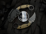 Toor Knives Karsumba R Tropic Thunder Karambit Fixed Blade Green G10 Handle w/ CPM-154 Dark Camo Plain Edge Blade (2.5")