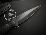 Toor Knives Specter Socom Black Fixed Blade Black G10 Handles w/ CPM-M4 Black Plain Edge Blade (4.75")