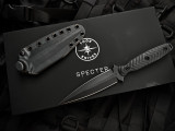 Toor Knives Specter Socom Black Fixed Blade Black G10 Handles w/ CPM-M4 Black Plain Edge Blade (4.75")