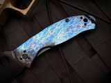 Spyderco Tenacious Folder Disarray Titanium Body w/ D2 Black Plain Edge Blade (3.35") C122TIBLBKD2P