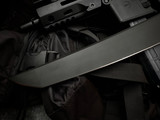 Blackside Customs Wakizashi Tokyo Drift Black G10 Handles w/ PSB27 Black Plain Edge Blade (14.25")