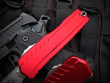 Microtech Cypher II S/E Red Aluminum Body w/ M390MK Stonewashed Partially Serrated Blade (3.5") 1241-11RD