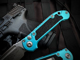 Microtech LUDT S/E Turquoise Aluminum Body w/ M390MK Stonewashed Plain Edge Blade ( 3.5") 1135-10TQ