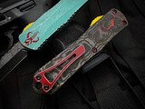 Heretic Knives Manticore E Bowie Bounty Hunter Green Aluminum and Carbon Fiber Body w/ Magnacut Battleworn Plain Edge Blade (3.2") H026B-14A-BOUNTY