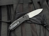 PRE-OWNED Benchmade Mini Presidio II AXIS Lock Folder Black Molded CF Elite Body w/ CPM-S30V Plain Edge Blade (3.2") 575-1