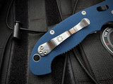 Spyderco Manix 2 XL Folder Cobalt Blue G10 Body w/ Spy27 Satin plain Edge Blade (3.85") C95GPCBL2