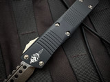 Microtech 2019 TKI Show Special Standard Troodon Hellhound Black Aluminum Body w/ Bronzed Plain Edge Blade WITHOUT COIN