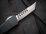 Microtech 2019 TKI Show Special Standard Troodon Hellhound Black Aluminum Body w/ Bronzed Plain Edge Blade WITHOUT COIN