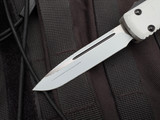 CONSIGNMENT Microtech Ultratech S/E Stormtrooper White Cerakote Aluminum Body w/ White Cerakote Plain Edge Blade (3.4") 121-1STD