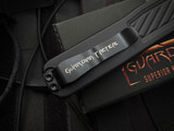 Guardian Tactical Scout OTF Knife Black Aluminum Body w/ Elmax Black Tactical Clip Point Plain Edge Blade (3.5") 143111