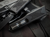 Guardian Tactical GTX-025 OTF Knife Black Aluminum Body w/ Elmax Black Tanto Plain Edge Blade (2.75") 12-3121