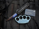 Marfione Select Scarab II Gen III T/E Stingray Skin Inlaid Black Hefted Alloy Body and DLC Hardcut Stainless Steel Hardware w/ Blued Baker Forge Coppermai Damascus Blade (4") 1279-16MS2