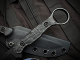 Toor Knives Serpent S Socom Black Diamondback Textured G10 Handle w/ CPM3V Socom Black Plain Edge Blade (3.75”)