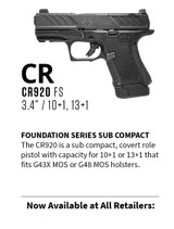 Shadow Systems CR920 Foundation Series Subcompact Handgun 9MM