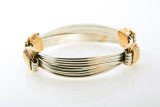 Safari Jewelry Elephant hair Bracelet Classic Two-Tone 4-Strand