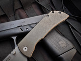 McNees Mac2 3.5 Folder Atomic Bronzed Titanium Body w/ Magnacut Stonewashed Plain Edge Blade (3.5")