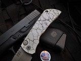 McNees Mac2 Auto Folder Atomic Cracked Earth Aluminum Body w/ Magnacut Stonewashed Plain Edge Blade (3.5")