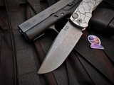 McNees Mac2 Auto Folder Atomic Cracked Earth Aluminum Body w/ Magnacut Stonewashed Plain Edge Blade (3.5")