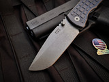 McNees Mac2 3.5 Folder Atomic Blue/Bronze Frag Titanium Body w/ Magnacut Stonewashed Plain Edge Blade (3.5")