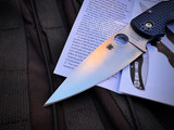 Spyderco Native Chief Dark Blue Lightweight FRN Scales w/ S110V Plain Edge Blade (4") C244PDBL