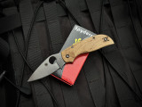 Spyderco Chaparral Folder Birdseye Maple Scales w/ XHP Plain Edge Blade (2.77") C152NLWDP