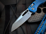 Microtech MSI S/E Tri-Grip Cerakote Blue Polymer Body w/ M390MK Apocalyptic Plain Edge Blade (3.75") 210T-10APPMCBL