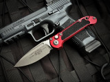 Microtech LUDT S/E Auto Folder Merlot Aluminum Body w/ M390MK Apocalyptic Plain Edge Blade (3.5") 1135-10APMR