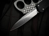 Microtech Cypher S/E Black Stepside Aluminum Body w/ M390 Stonewashed Plain Edge Blade (4") 241-10