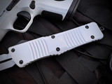 Microtech Combat Troodon D/E Storm Trooper White Cerakote Aluminum Body w/ White Cerakote Plain Edge Blade (3.4") S/N 100 142-1ST