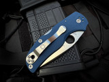 Spyderco Native 5 Cobalt Blue G10 Scales w/ CPM SPY27 Plain Edge Blade (2.95") C41GPCBL5