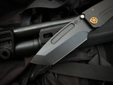 Medford Marauder-H Folder DLC Titanium Body and Bronzed Hardware w/ S45VN DLC Tanto Blade (3.75")
