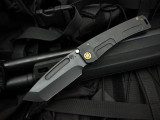 Medford Marauder-H Folder DLC Titanium Body and Bronzed Hardware w/ S45VN DLC Tanto Blade (3.75")