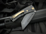 Medford Marauder-H Folder DLC Titanium Body and Bronzed Hardware w/ S45VN DLC Tanto Blade (3.75")